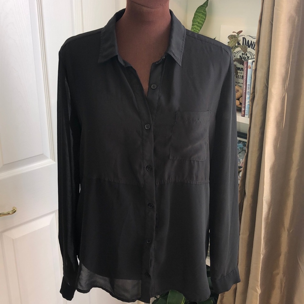 Black Button-Down Shirt